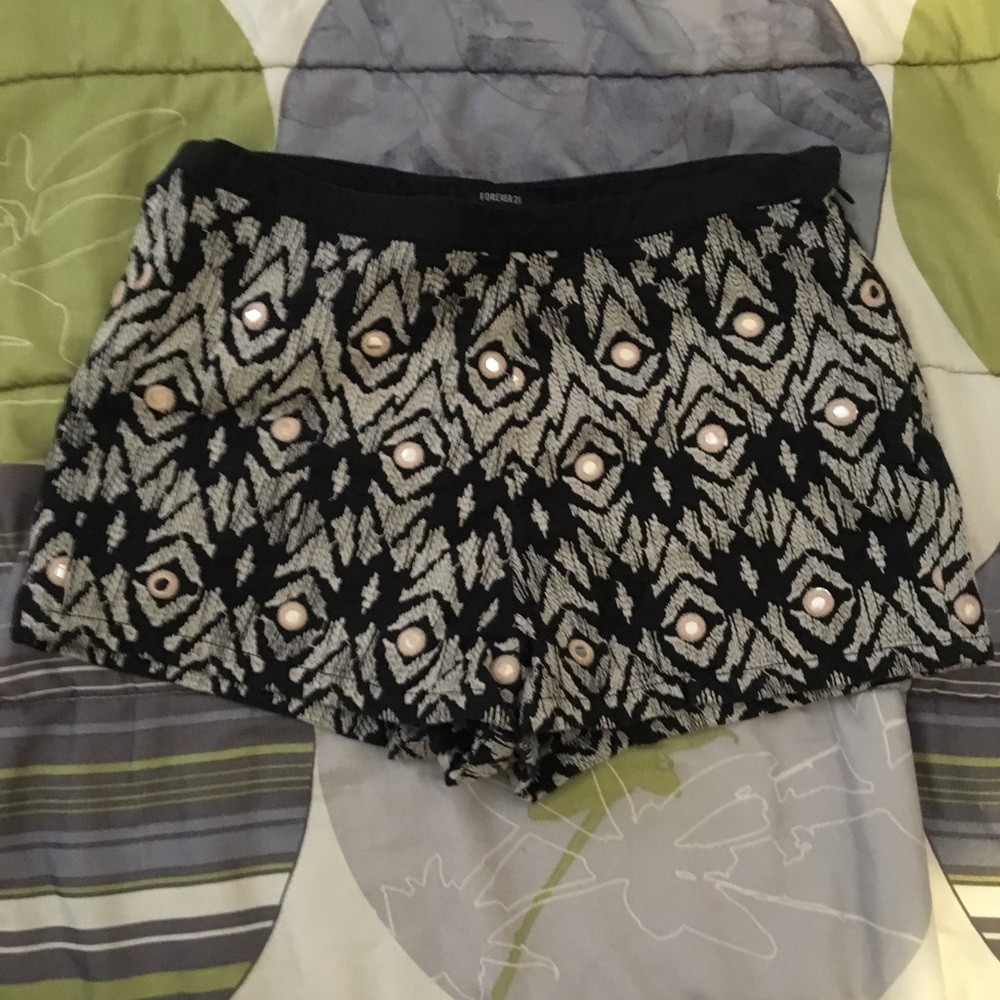 Forever 21 Black & White Shorts